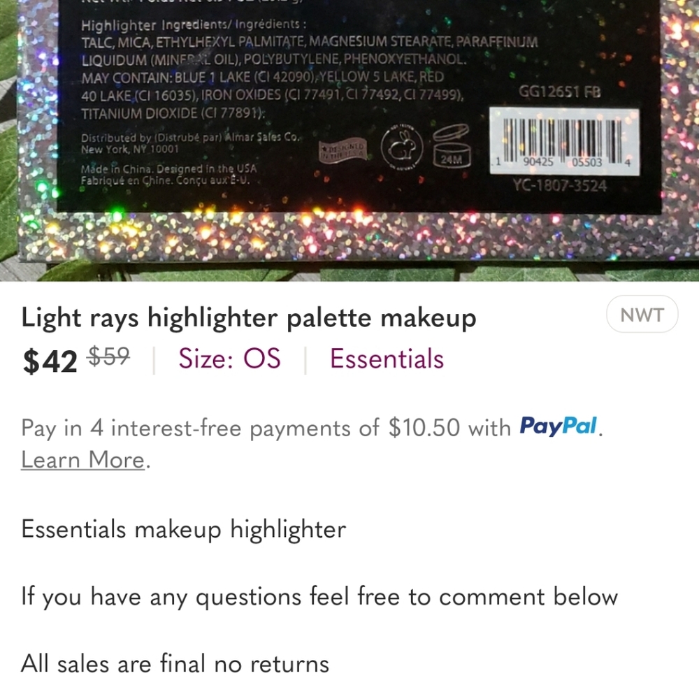 Style Essentials Light Rays Highlighter 4 Color Palette. NIP - Picture 9 of 13